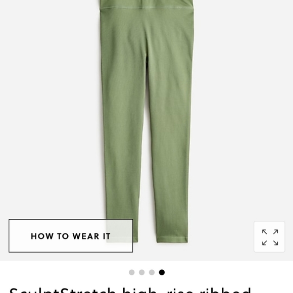NWT J. CREW Ribbed Sculpt Stretch Leggings - Picture 4 of 7
